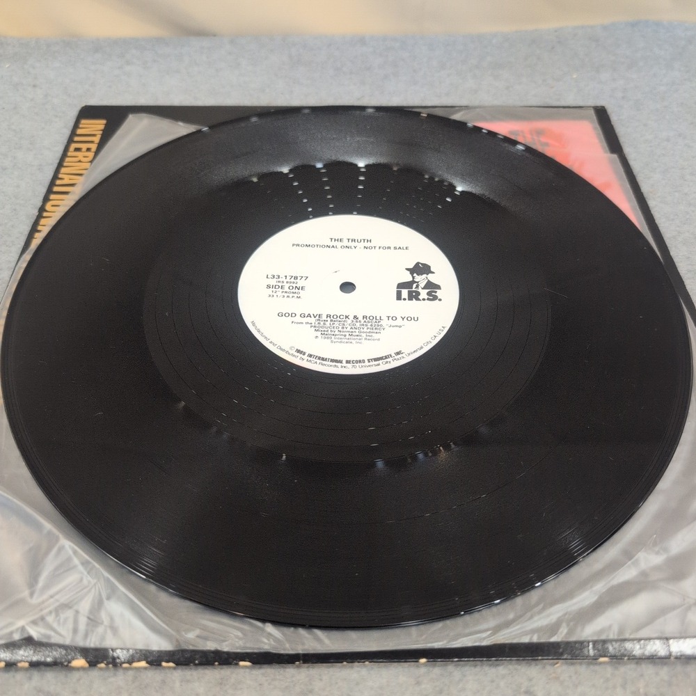 The Truth God Gave Rock & Roll To You 12" Vinyl Promo Single IRS Records 1989 - Picture 4 of 7
